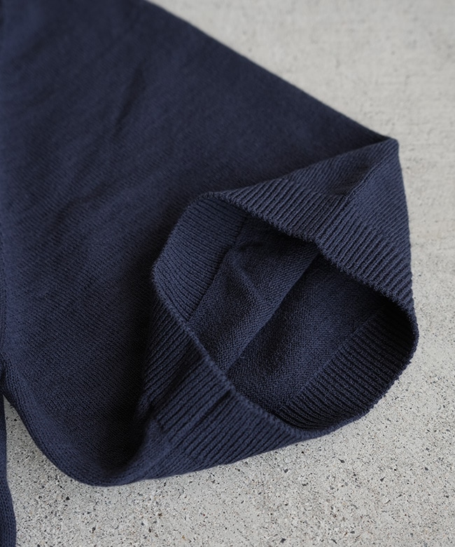 MOONCASTLE アイスコットンニット L　ネイビー ICE COTTON CREWNECK