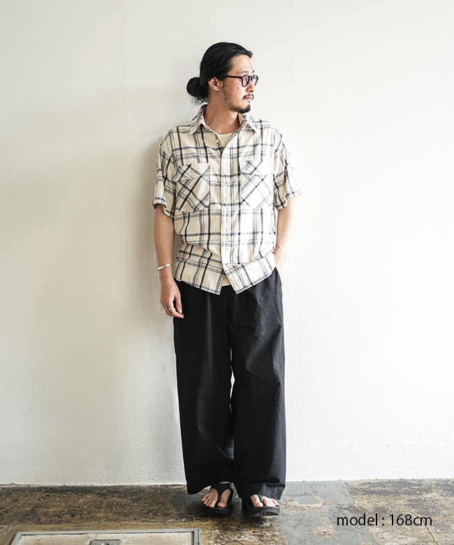 SALE 50%OFF】modem design(モデムデザイン) Short Sleeve Check Shirt