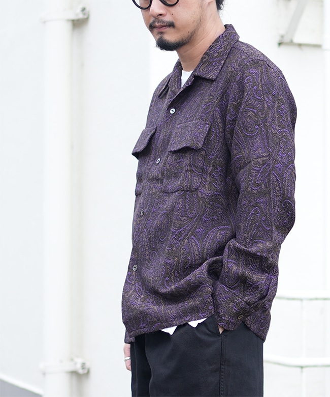 美品 NEEDLES ニードルズ Classic Shirt シャツ ペイズリー ニードルズ NEEDLES ウールペイズリー ジャガード クラシック