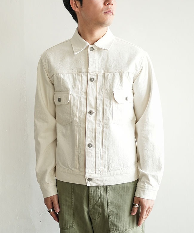 SC15720]SUGAR CANE(シュガーケーン) 13oz. WHITE DENIM JACKET