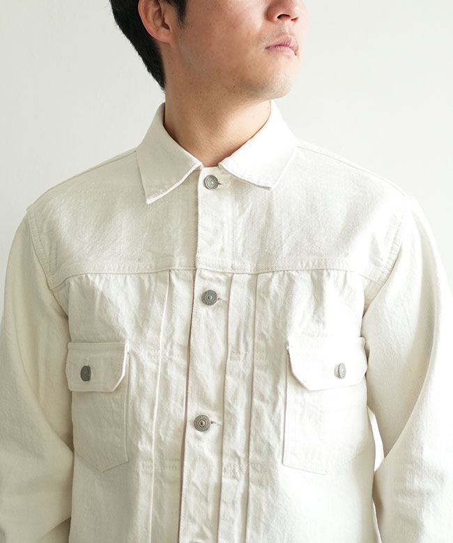 SC15720]SUGAR CANE(シュガーケーン) 13oz. WHITE DENIM JACKET