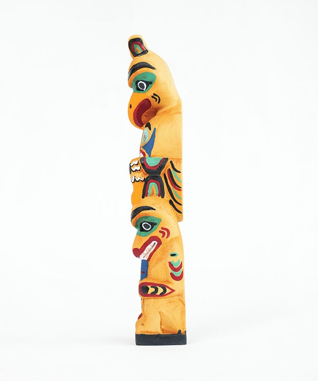 2082]amabro(アマブロ) WOODEN CARVING TOTEM POLE タイプE ウッデン