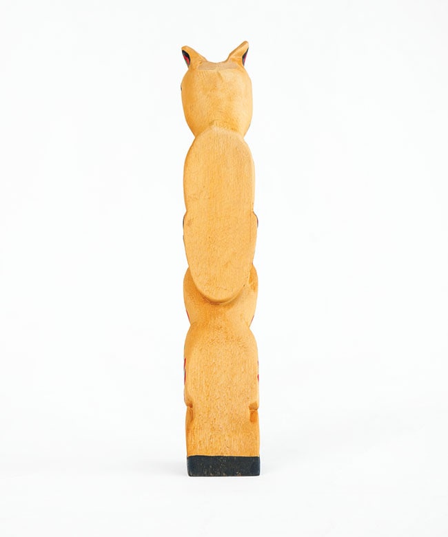2082]amabro(アマブロ) WOODEN CARVING TOTEM POLE タイプE ウッデン