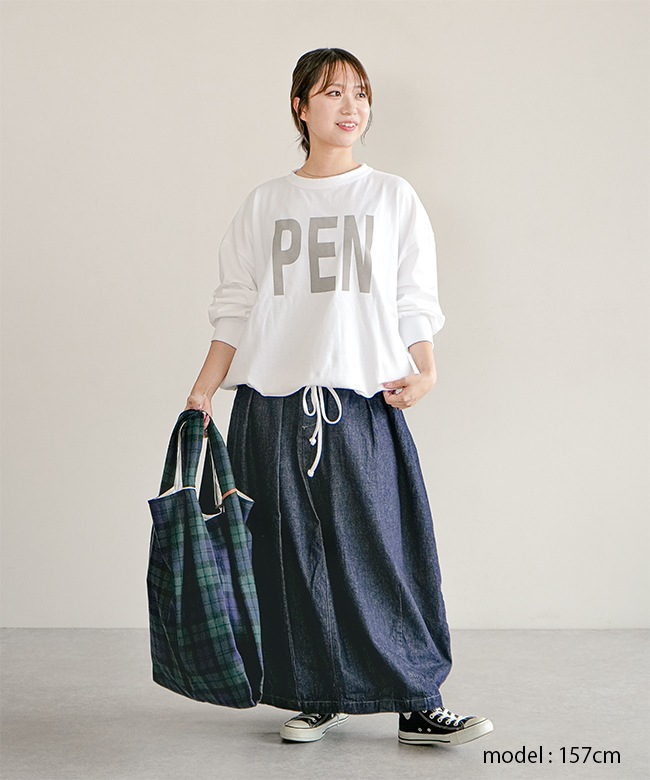 ◇[SMA-PEN-PEN]SOLAMONAT(ソラモナ) ペンネ天竺 モックネック 裾紐