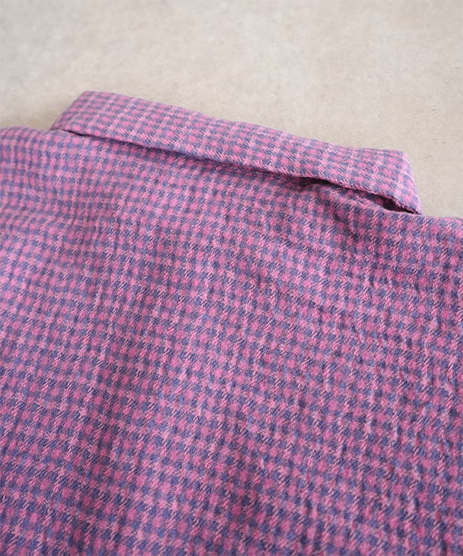 1100308]ICHI Antiquites(イチアンティークス) ウールガーゼギンガム