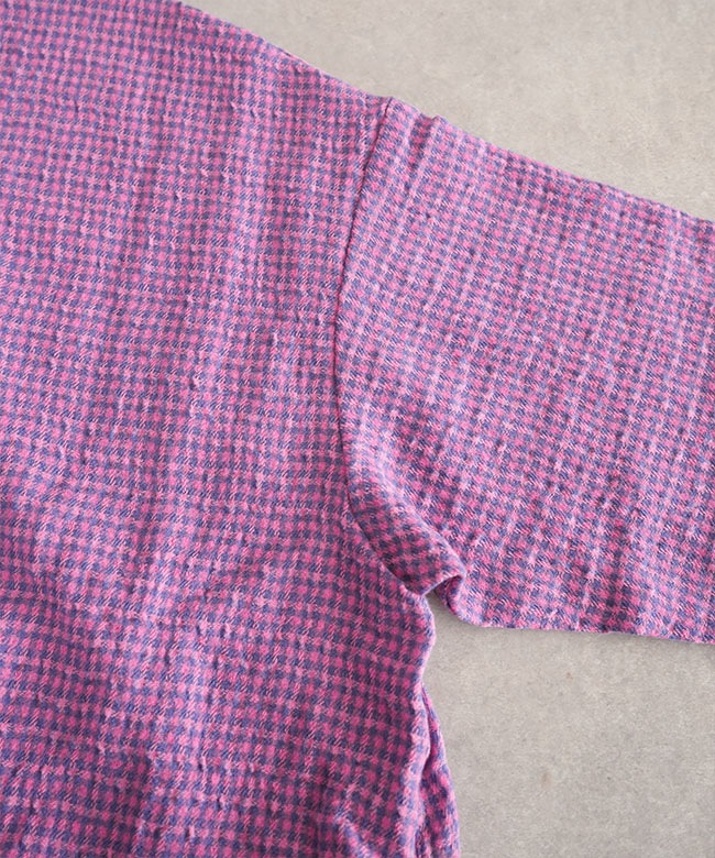 1100308]ICHI Antiquites(イチアンティークス) ウールガーゼギンガム