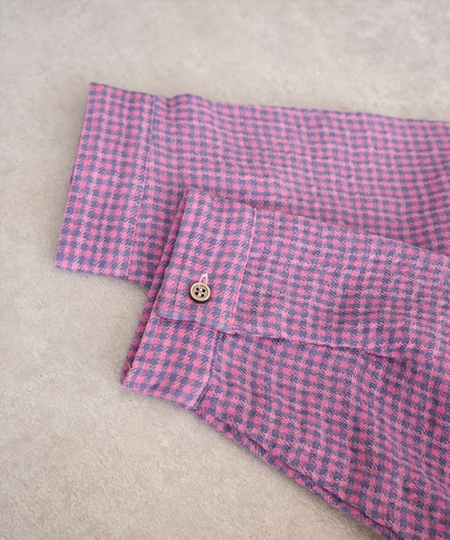 1100308]ICHI Antiquites(イチアンティークス) ウールガーゼギンガム