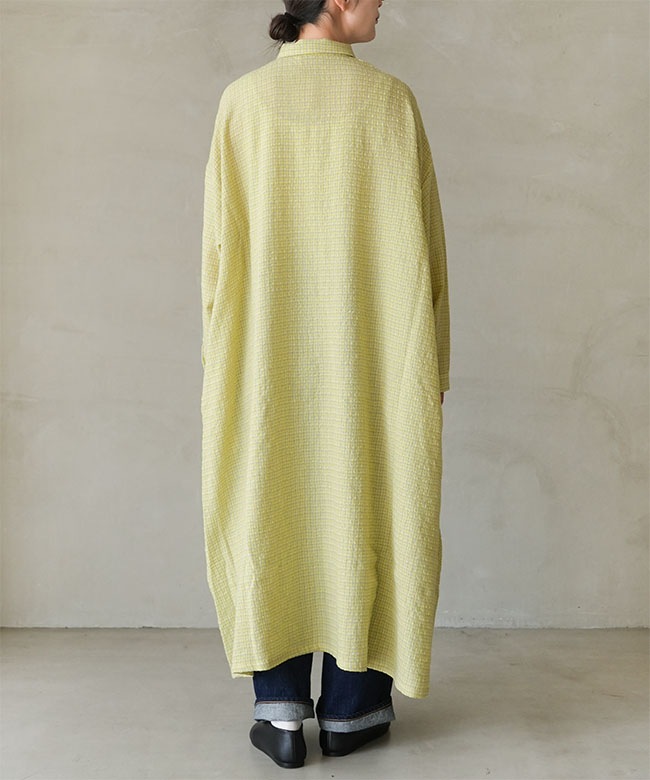 1100308]ICHI Antiquites(イチアンティークス) ウールガーゼギンガム