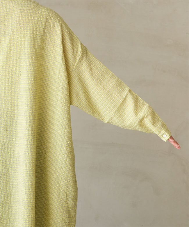 1100308]ICHI Antiquites(イチアンティークス) ウールガーゼギンガム