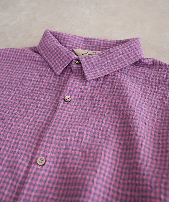 1100308]ICHI Antiquites(イチアンティークス) ウールガーゼギンガム