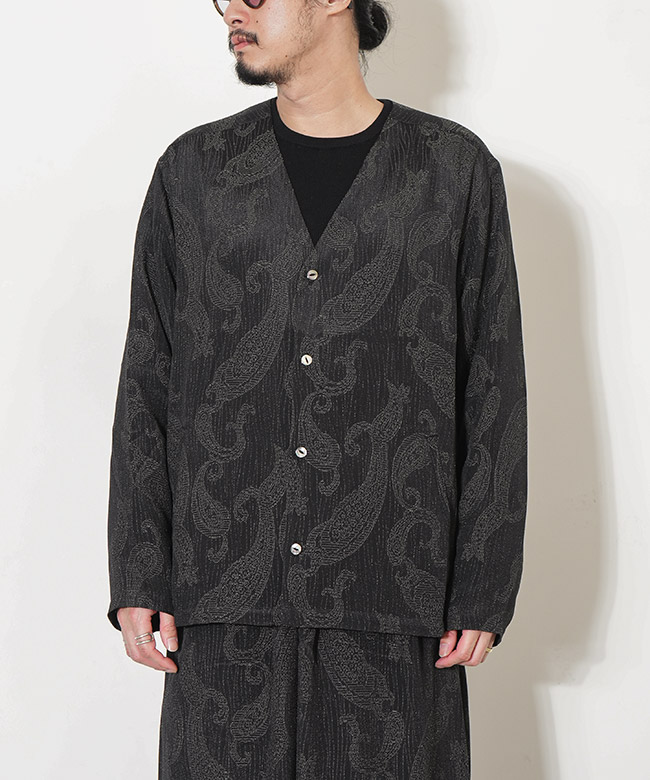 SX261]NEEDLES(ニードルズ) V Neck Shirt - Rayon Paisley Jacquard V