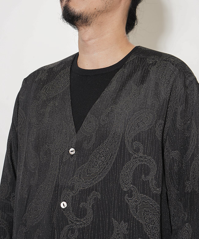 SX261]NEEDLES(ニードルズ) V Neck Shirt - Rayon Paisley Jacquard V