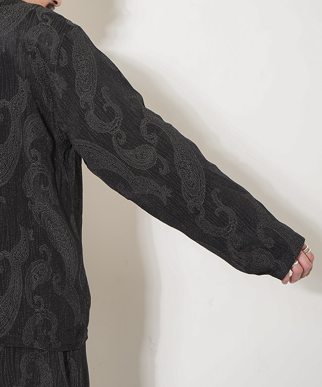 Needles Vネック カットソー M ペイズリー NEEDLES(ニードルズ) V Neck Shirt - Rayon Paisley Jacquard Vネック