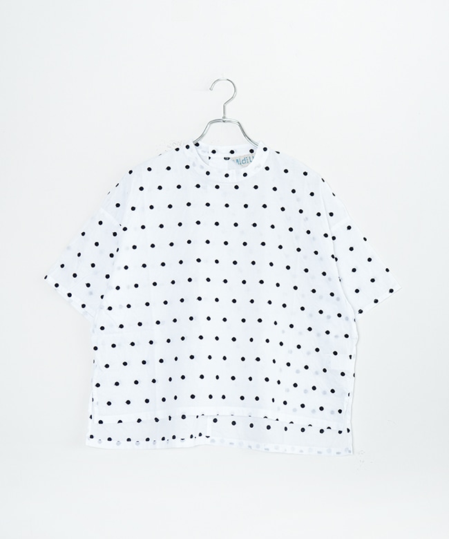 SALE 10%OFF】Midi Umi(ミディウミ) 別注 dots wide shirt PO ドット