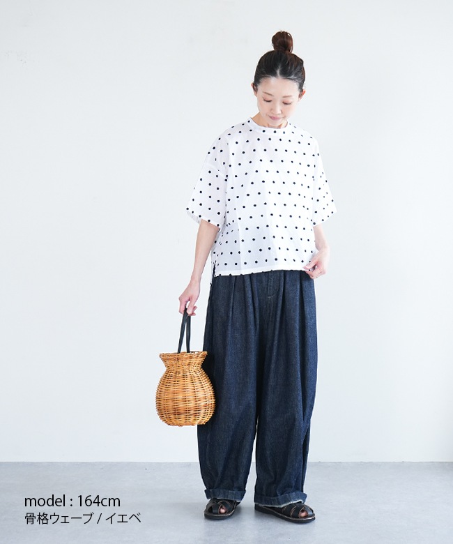Midi Umi(ミディウミ) 別注 dots wide shirt PO ドットワイドシャツ