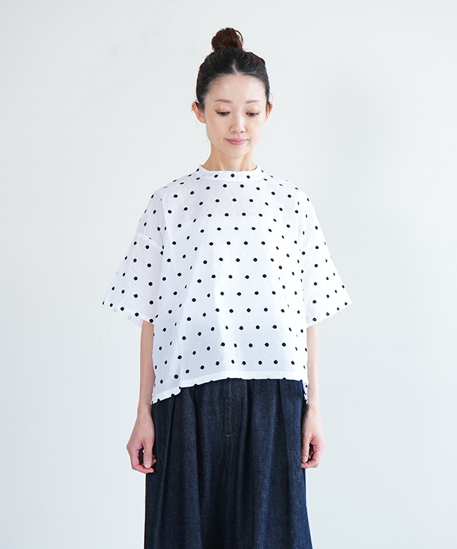 Midi Umi(ミディウミ) 別注 dots wide shirt PO ドットワイドシャツ