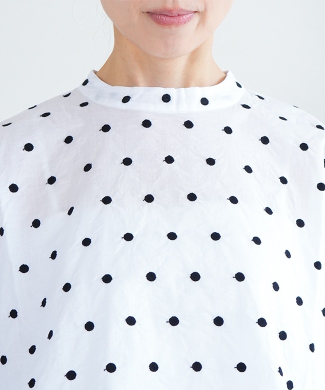 ◎Midi Umi(ミディウミ) 別注 dots wide shirt PO ドットワイドシャツ