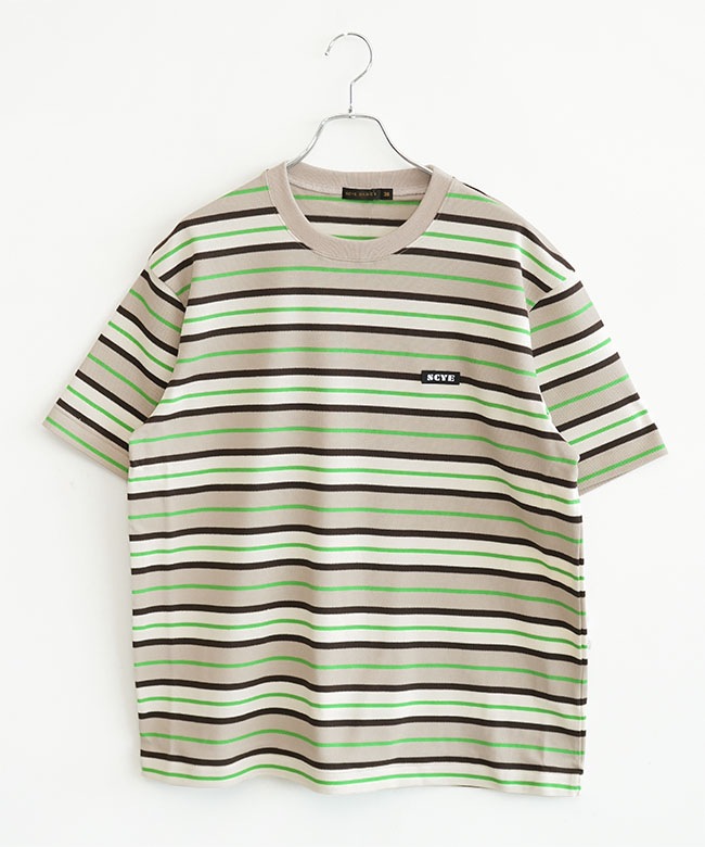 Scye ストライプシャツ Scye/SCYE BASICS(サイ/サイベーシックス) Striped Cotton Piquet T