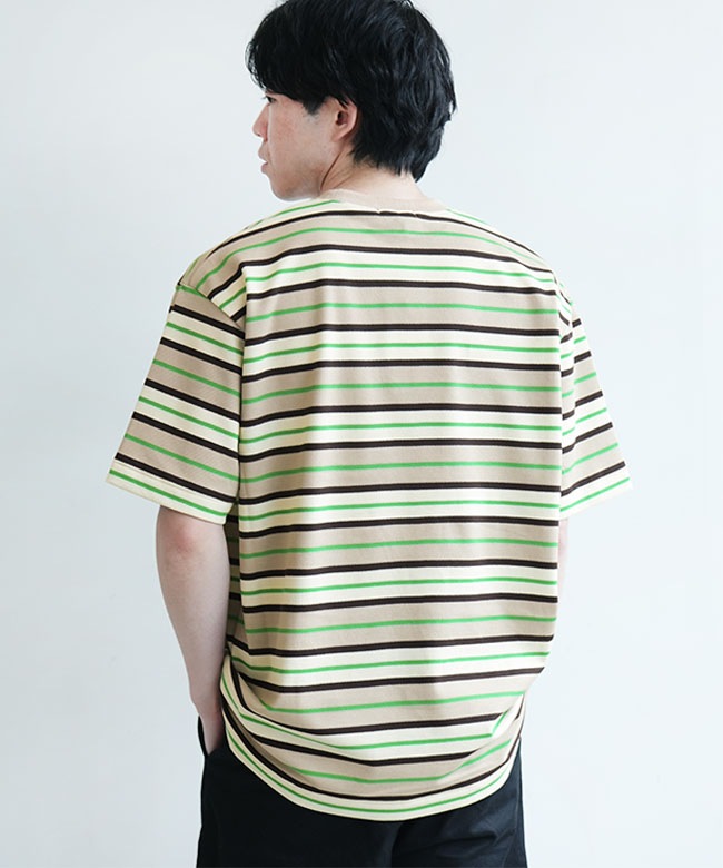 Scye/SCYE BASICS(サイ/サイベーシックス) Striped Cotton Piquet T