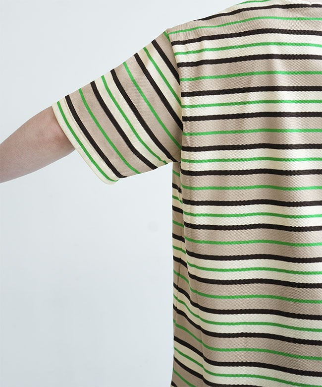 Scye/SCYE BASICS(サイ/サイベーシックス) Striped Cotton Piquet T