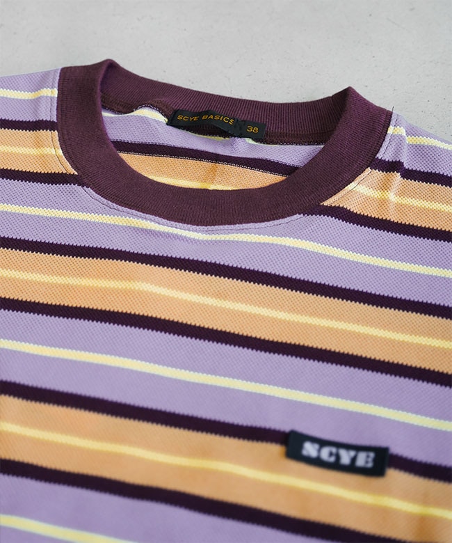 Scye/SCYE BASICS(サイ/サイベーシックス) Striped Cotton Piquet T