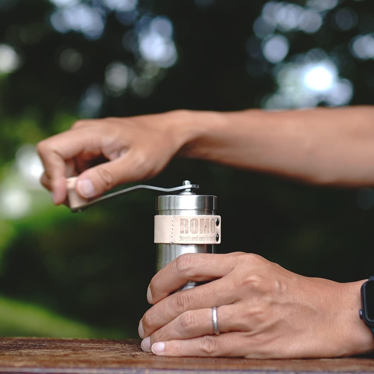 r-551146] / romo(ロモ) / coffee mill wood + holder(コーヒーミル