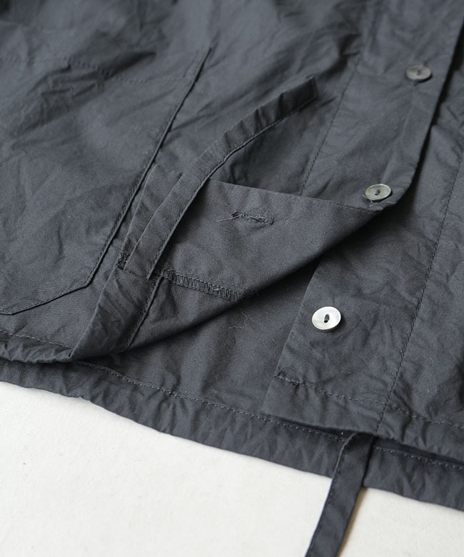 Midi Umi(ミディウミ) hooded short shirt フード付きショートシャツ
