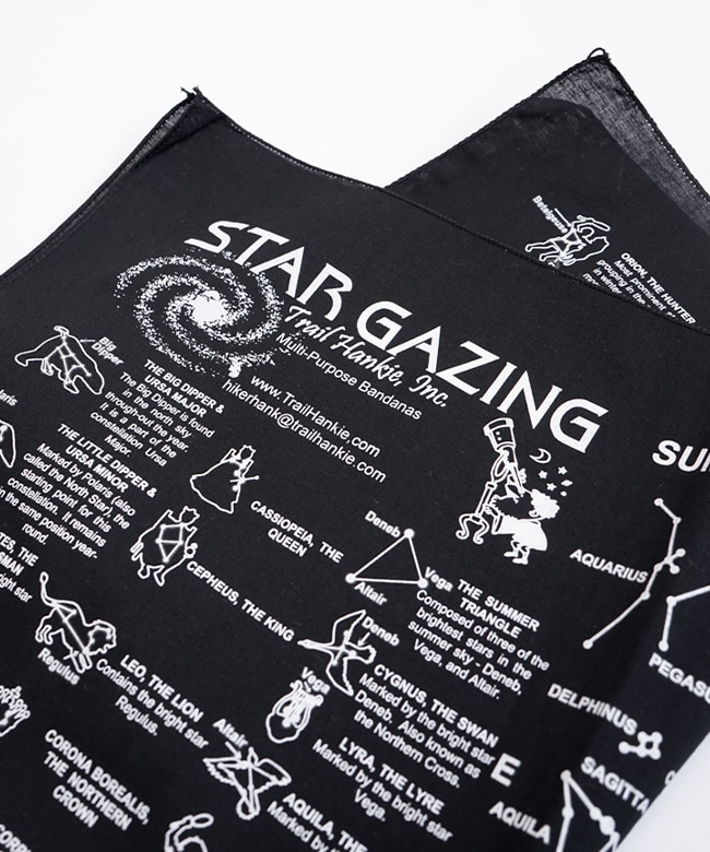 STAR-GAZING]TRAIL HANKIE(トレイルハンキー) STAR GAZING 星座柄