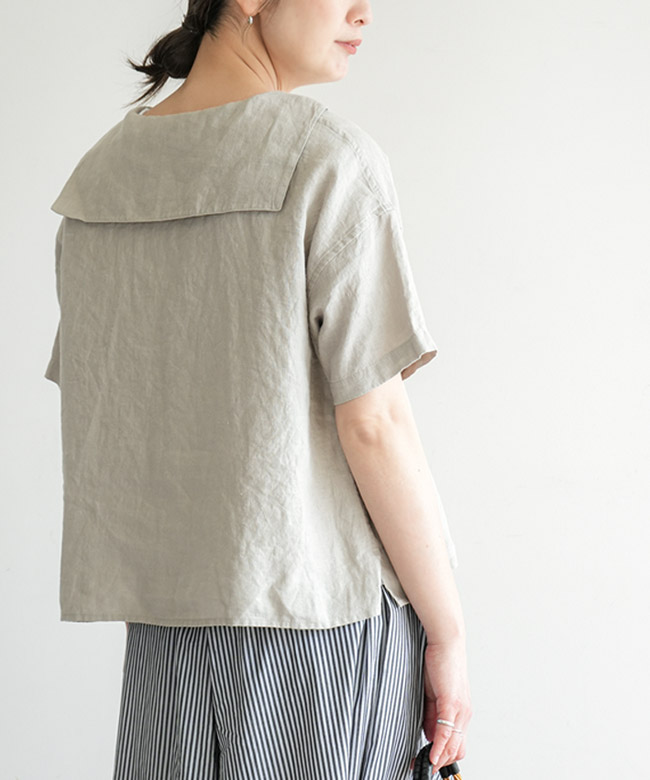 ORCIVAL /オーシバル　SAILORシャツ ORCIVAL(オーチバル/オーシバル) Linen Sailor Shirt リネンセーラー