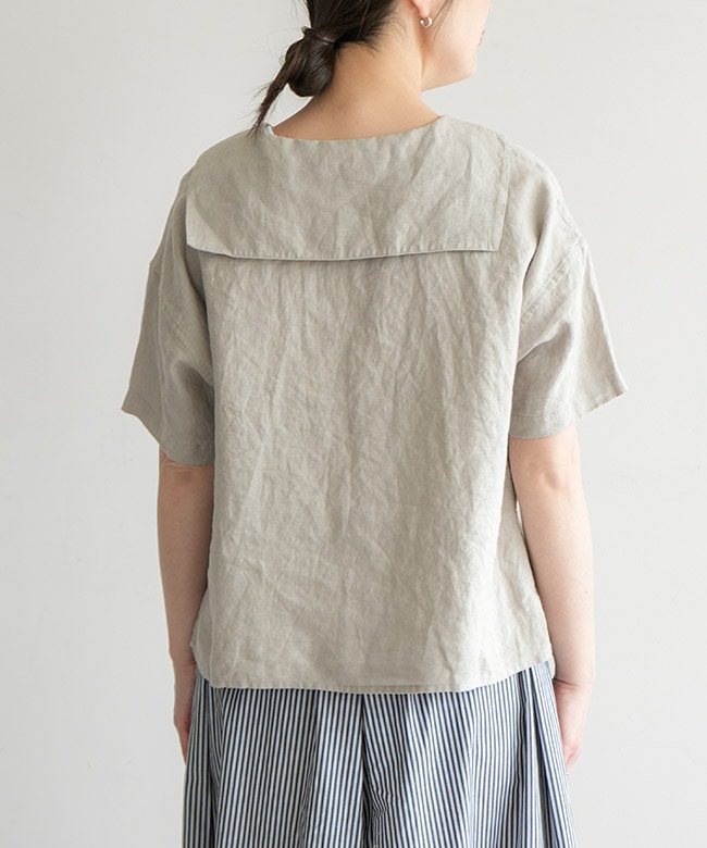 ORCIVAL(オーチバル/オーシバル) Linen Sailor Shirt リネンセーラー