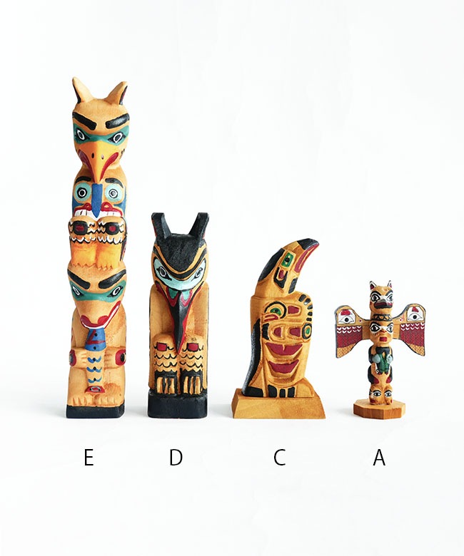 amabro(アマブロ) WOODEN CARVING TOTEM POLE タイプD ウッデン