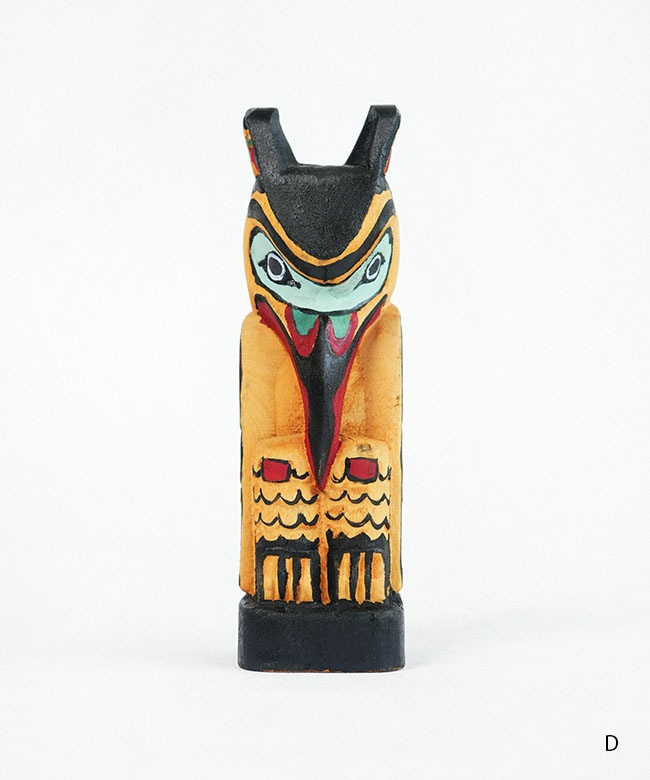 2081]amabro(アマブロ) WOODEN CARVING TOTEM POLE タイプD ウッデン