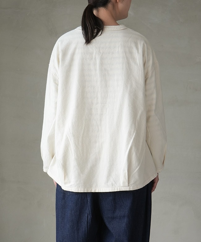 36-283T]Brocante(ブロカント) フランネル カルディガンシャツ