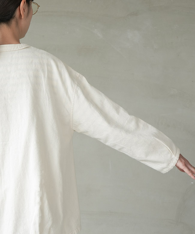 36-283T]Brocante(ブロカント) フランネル カルディガンシャツ