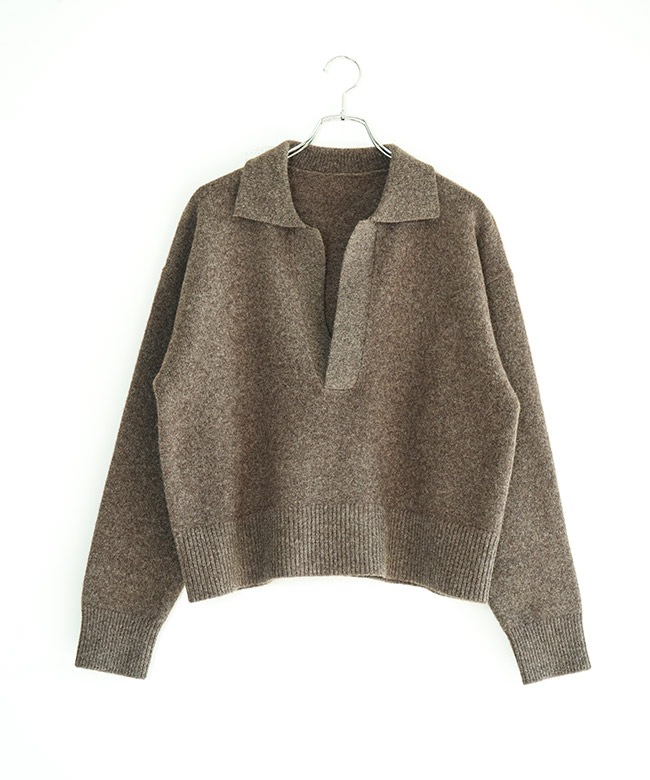 VCK-300]Veritecoeur(ヴェリテクール) スキッパーカラーニット