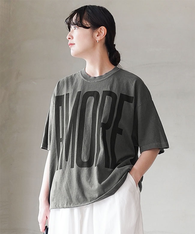 ICHI(イチ) ピグメントTシャツ AMORE/MIO! レディース トップス[251059