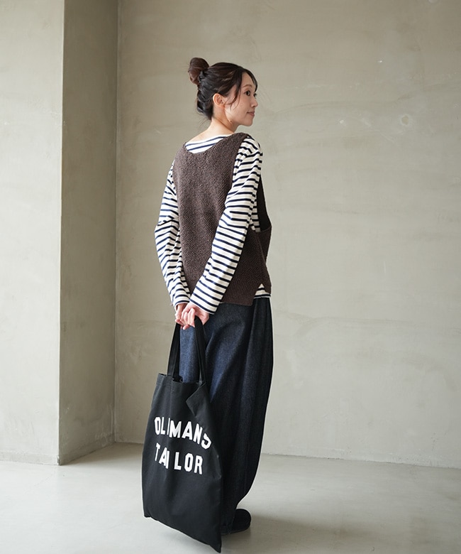 Midi Umi(ミディウミ) 別注 pile boa knit vest パイルボアニット