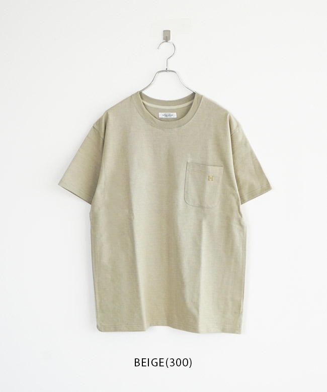 【希少】ハリウッド ランチ マーケット 恐竜刺繍入り長袖Ｔシャツ　メンズМサイズ UNISEX】ストレッチフライスVネックロングスリーブ Tシャツ