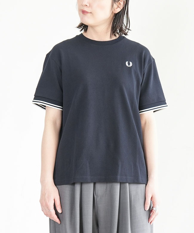 G9167]FRED PERRY(フレッドペリー) ティップドピケTシャツ