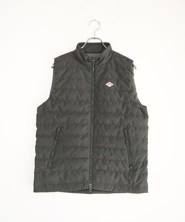 ◇[DT-A0189PWL]DANTON(ダントン) MIDDLE DOWN ZIP STAND COLLAR VEST