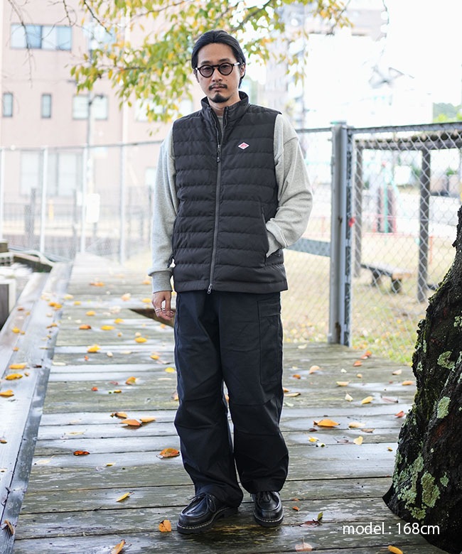 ◇[DT-A0189PWL]DANTON(ダントン) MIDDLE DOWN ZIP STAND COLLAR VEST
