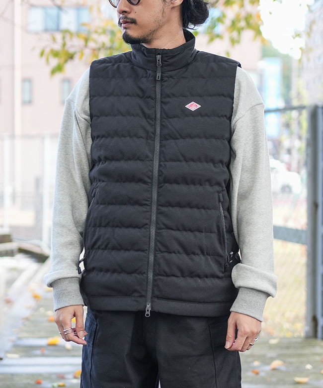 ◇[DT-A0189PWL]DANTON(ダントン) MIDDLE DOWN ZIP STAND COLLAR VEST