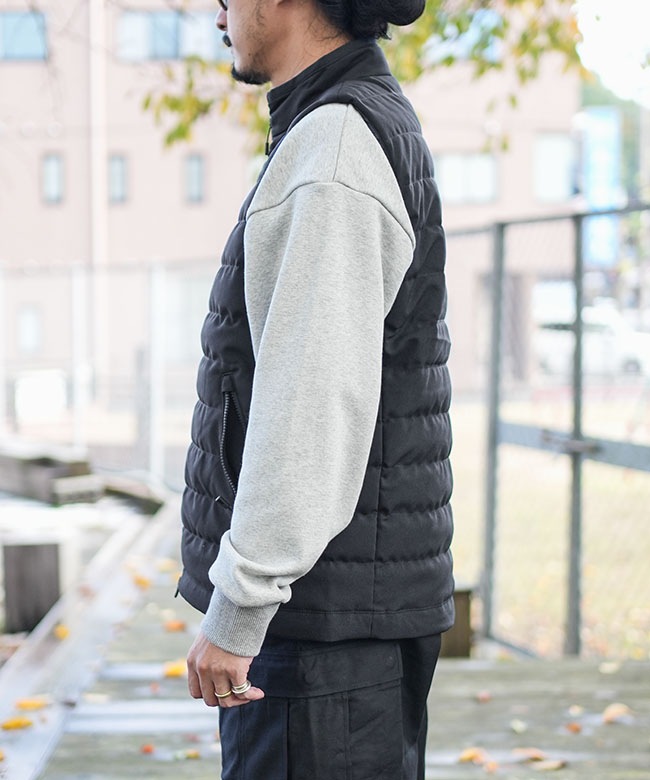 ◇[DT-A0189PWL]DANTON(ダントン) MIDDLE DOWN ZIP STAND COLLAR VEST