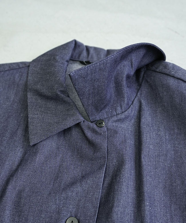 SALE 20%OFF】mizuiro ind(ミズイロインド) デニムワイドシャツ