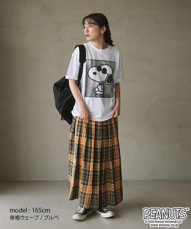 O'NEIL OF DUBLIN(オニールオブダブリン) リネンスカート チェック