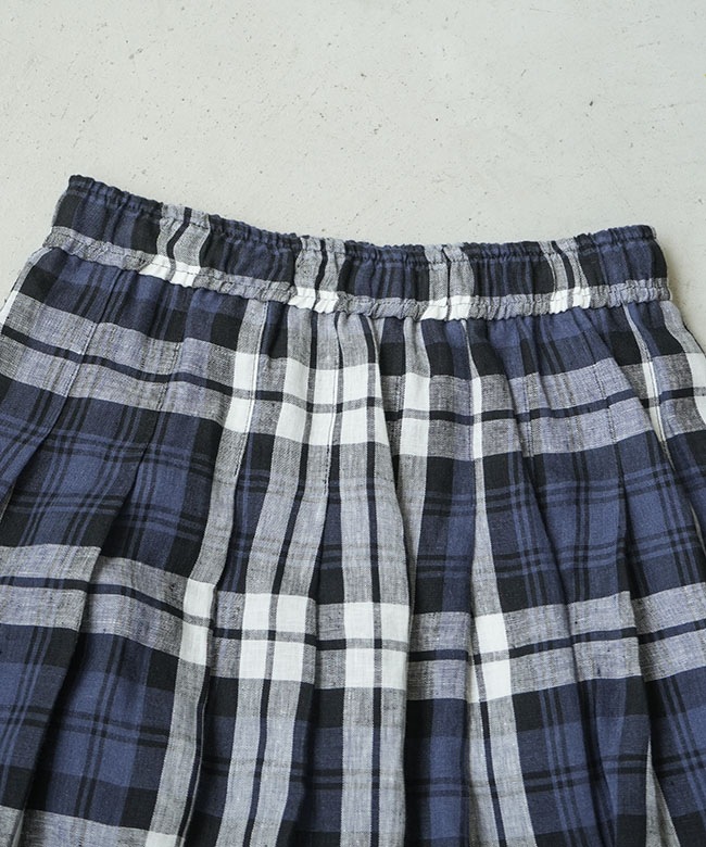 O'NEIL OF DUBLIN(オニールオブダブリン) リネンスカート チェック