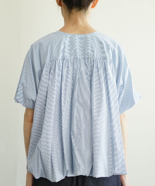 SALE 30%OFF】mizuiro ind(ミズイロインド)stripe no collar ballon P
