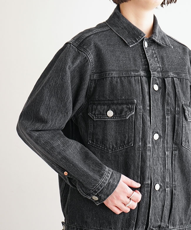 SKKIN USA】スキン レザーデニムジャケットパーカーチャイニーズ