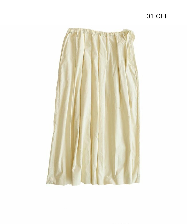 213182]ina(イナ) 別注 コーデュロイ ウエスト紐付きタックスカート