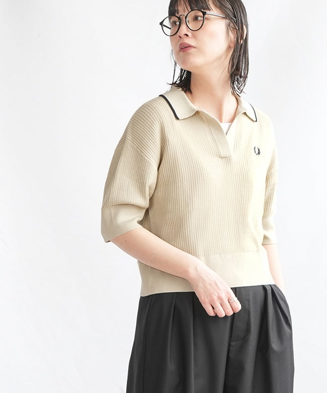 K9114]FRED PERRY(フレッドペリー) オープンカラーメッシュ